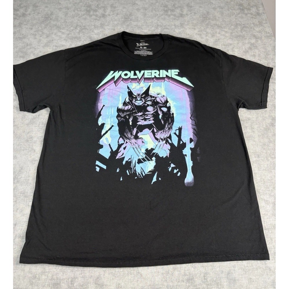 Marvel X-Men Wolverine Graphic Tee XL Black Comic Shirt 24x30 Cotton